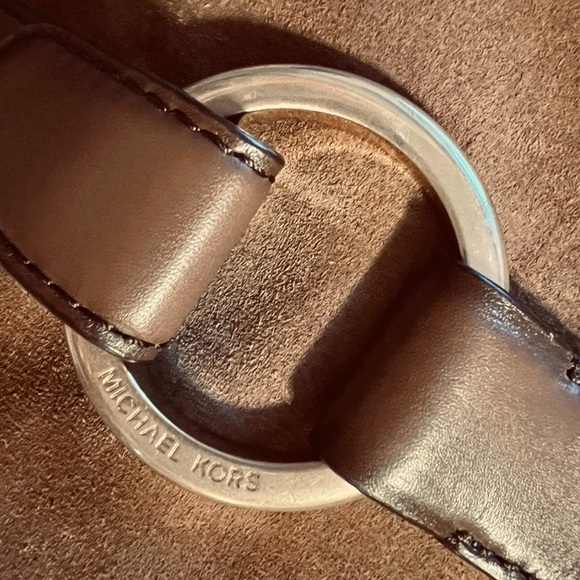 MICHAEL KORS MOCHA SUEDE & LEATHER SHOULDER BAG W/ WALLET/ MRSP $458.00 - Picture 3 of 15